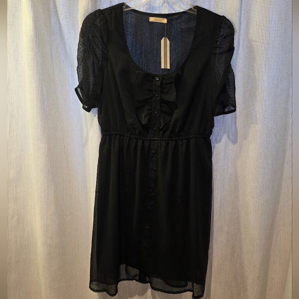 TULLE sheer black dress NWT  Small